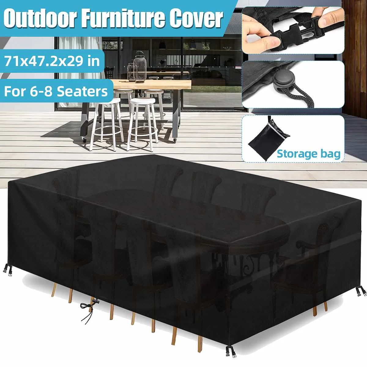 180X120X74cm Oxford Cloth Furniture Dustproof Cover For Home Table Cube Chair Sofa Waterproof Rain Garden Patio Protective Cover
180X120X74cm Oxford Cloth Furniture Dustproof Cover For Home Table Cube Chair Sofa Waterproof Rain Garden Patio Protective Cover
