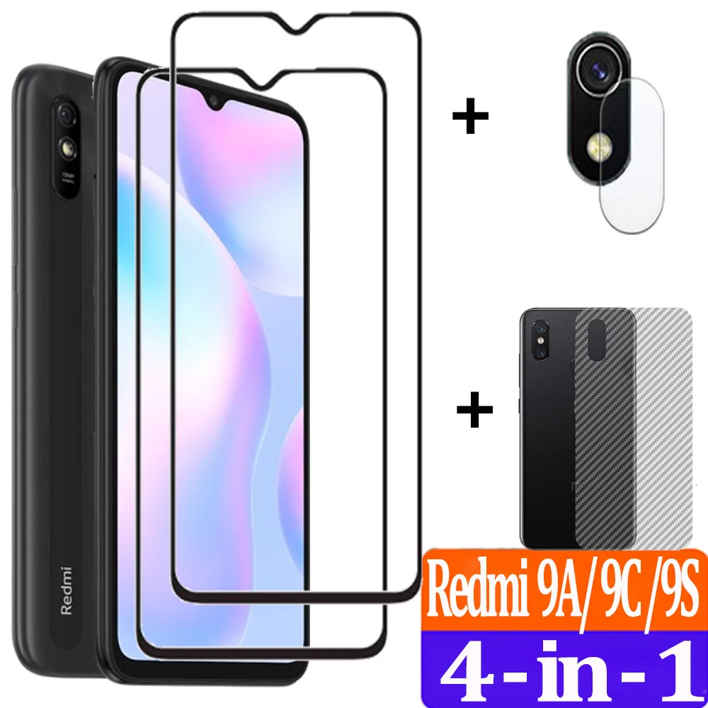 4 in 1/Redmi 9 A C пленка для камеры+9H защитное стекло Xiaomi Redmi 9A на ксиоми редми 9a защита