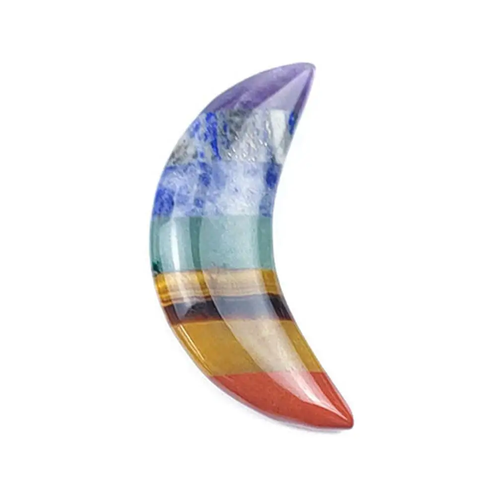 1Pc Seven Chakra Stone Moon Shape 7 Colors Set Yoga Chakra Reiki Healing Crystals Stone Polished Stones Meditation Ornaments
1Pc Seven Chakra Stone Moon Shape 7 Colors Set Yoga Chakra Reiki Healing Crystals Stone Polished Stones Meditation Ornaments