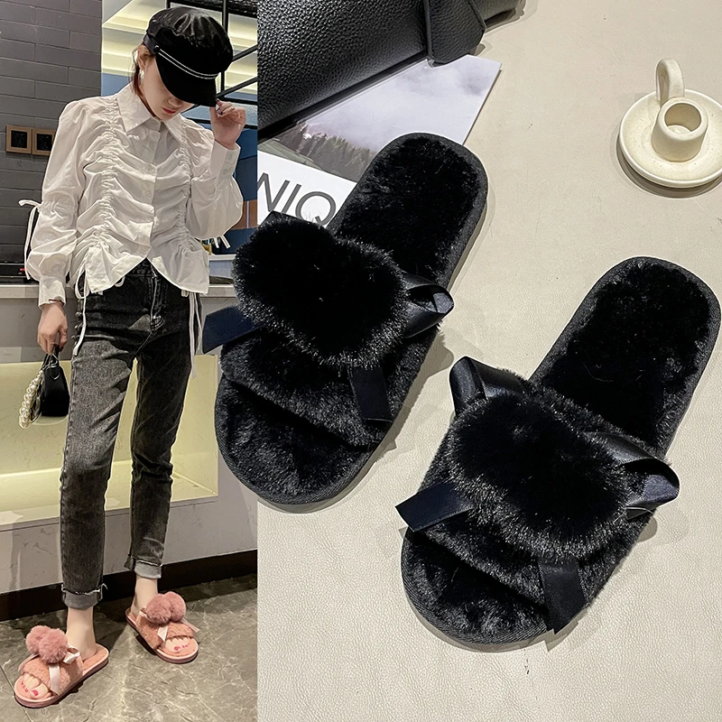 Flats Soft Plush Shallow Slides Flip Flops 2021 Autumn Winter Luxury Warm Fur Slippers New Sweet Fashion Casual Women Shoes Lady
Flats Soft Plush Shallow Slides Flip Flops 2021 Autumn Winter Luxury Warm Fur Slippers New Sweet Fashion Casual Women Shoes Lady