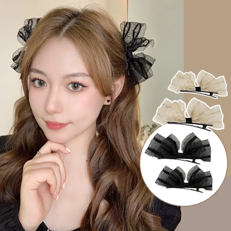2Pcs Korean Lace Bow Hairpin for Women Girls Headdress Bangs Hairclip Hairgrips Cute Back Head Top Hair Clips Hair Accessories
2Pcs Korean Lace Bow Hairpin for Women Girls Headdress Bangs Hairclip Hairgrips Cute Back Head Top Hair Clips Hair Accessories