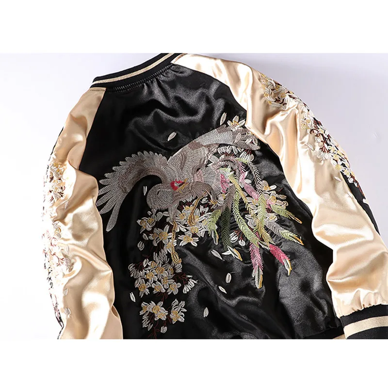 Aolamegs Phoenix Embroidery Men's Jackets Double-Sided Wearable Baseball Varsity Jacket Women Bomber Casual Coats Unisex Parkas 
Aolamegs Phoenix Embroidery Men's Jackets Double-Sided Wearable Baseball Varsity Jacket Women Bomber Casual Coats Unisex Parkas
