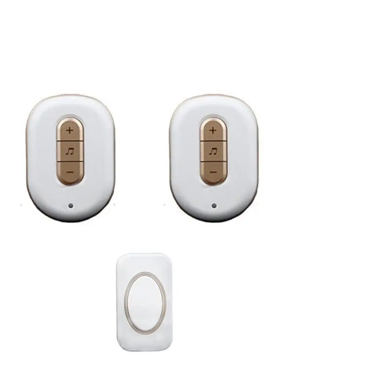 

5 Wall Penetrate Music Ring 2 Receivers Wireless Doorbell Waterproof Cordless Door Bell Chime 280 Meter Work