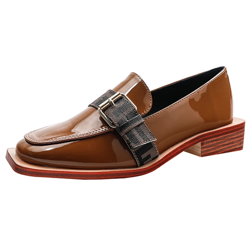 British Style Leather Shoes Women's 2021 Spring New Horse Buckle Patent Low-heel Shoes Women's Casual shoes for Lady
British Style Leather Shoes Women's 2021 Spring New Horse Buckle Patent Low-heel Shoes Women's Casual shoes for Lady