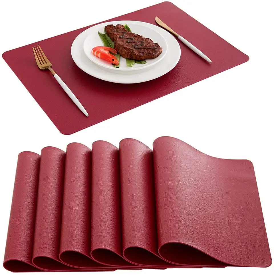 Leather Placemats For Dining Table Heat-Resistant Non-Slip Washable Insulation Coffee Mats Nordic Style Kitchen Place Mats Set
Leather Placemats For Dining Table Heat-Resistant Non-Slip Washable Insulation Coffee Mats Nordic Style Kitchen Place Mats Set