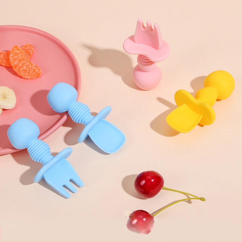 2Pcs/set New Baby Silicone Spoon Fork Dinnerware Set BPA Free Feeding Portable Cute Food Tableware Food Grade Silicone Utensils
2Pcs/set New Baby Silicone Spoon Fork Dinnerware Set BPA Free Feeding Portable Cute Food Tableware Food Grade Silicone Utensils