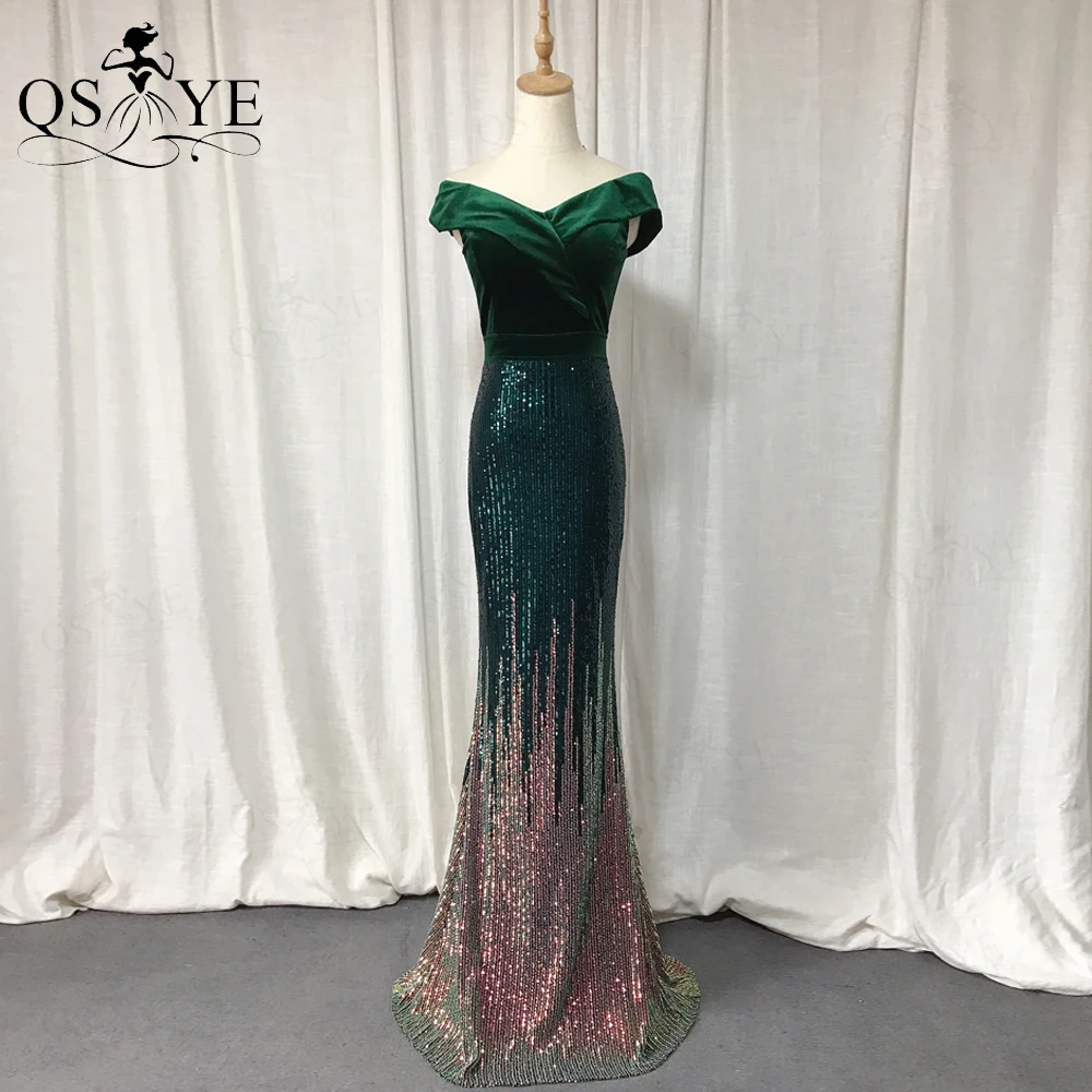 QSYYE Emerald Evening Dress Mermaid Off Shoulder Sequin Evening Gown Velvet Elegant Party Dress Sequin Fading Fitted Formal Gown
QSYYE Emerald Evening Dress Mermaid Off Shoulder Sequin Evening Gown Velvet Elegant Party Dress Sequin Fading Fitted Formal Gown