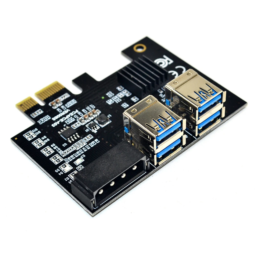 Dual Layers 4 Ports Pcie Riser Adapter Board Pci-e 1 To 4 Riser Card Usb 3.0
Dual Layers 4 Ports Pcie Riser Adapter Board Pci-e 1 To 4 Riser Card Usb 3.0