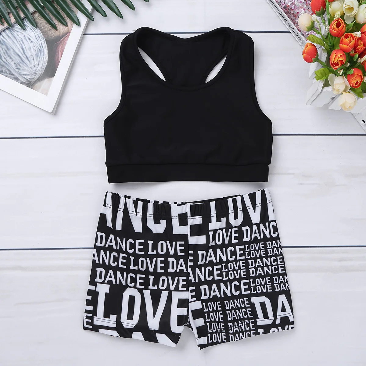 2PCS Kids GirlsTankini Swimsuits Outfit Tank Top With Letters Printed Bottoms Set For Ballet Dance Gym Workout Sports Shorts Top
2PCS Kids GirlsTankini Swimsuits Outfit Tank Top With Letters Printed Bottoms Set For Ballet Dance Gym Workout Sports Shorts Top