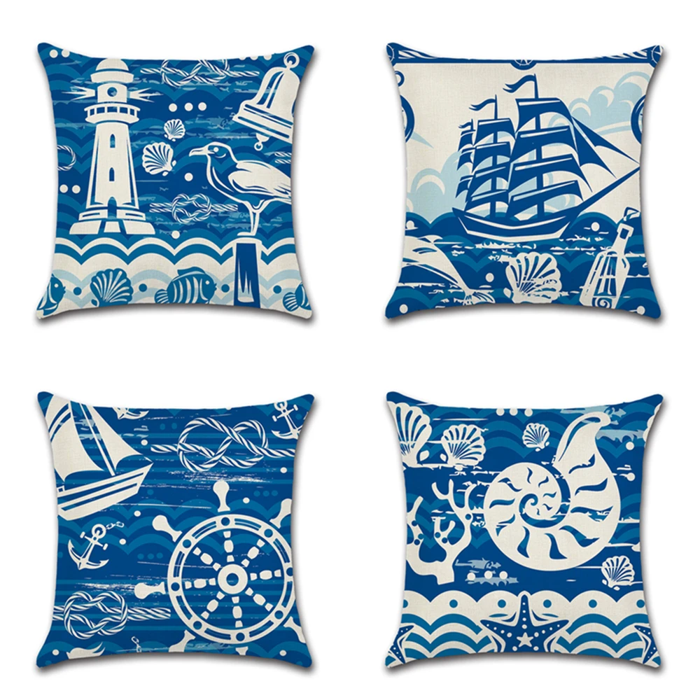 Ocean Style Pillow Case Cartoon Sailing Lighthouse Print Throw Pillowcase Home Decor Linen Sea Element Car Sofa Cushion Cover
Ocean Style Pillow Case Cartoon Sailing Lighthouse Print Throw Pillowcase Home Decor Linen Sea Element Car Sofa Cushion Cover