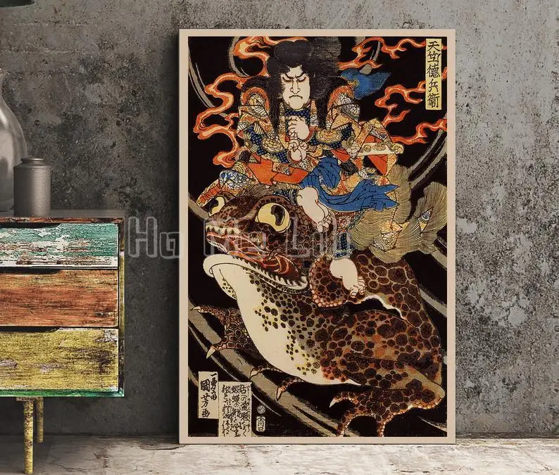 Tenjiku Tokubei 1850 жаба огня Utagawa Kuniyoshi плакат жаба шалфей Японская печать без рамки
Tenjiku Tokubei 1850 жаба огня Utagawa Kuniyoshi плакат жаба шалфей Японская печать без рамки