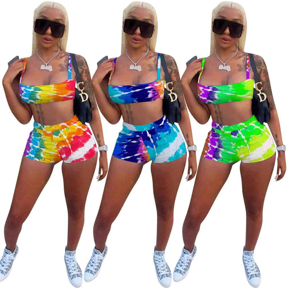 Summer Women's Clothing Sexy Sling Chest Wrap Tops Street Wear Fashion Tight Tie Dye Print Casual Two Piece Set Outfits Custom
Summer Women's Clothing Sexy Sling Chest Wrap Tops Street Wear Fashion Tight Tie Dye Print Casual Two Piece Set Outfits Custom