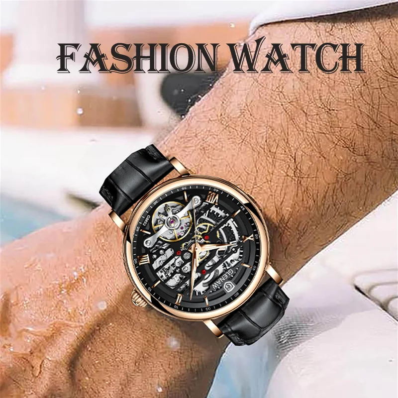 GLENAW Men's Mechanical Watch Montre Homme Hollow Fashion Waterproof Top Brand Watch Relogio Masculino 2021NEW
GLENAW Men's Mechanical Watch Montre Homme Hollow Fashion Waterproof Top Brand Watch Relogio Masculino 2021NEW