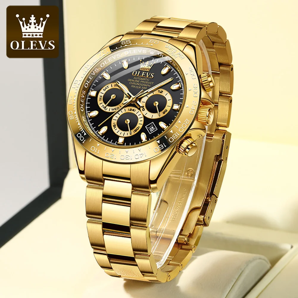 Мужские водонепроницаемые часы OLEVS Luxury18K из нержавеющей стали, Классические спортивные автоматические механические наручные часы с черным ...
Мужские водонепроницаемые часы OLEVS Luxury18K из нержавеющей стали, Классические спортивные автоматические механические наручные часы с черным ...