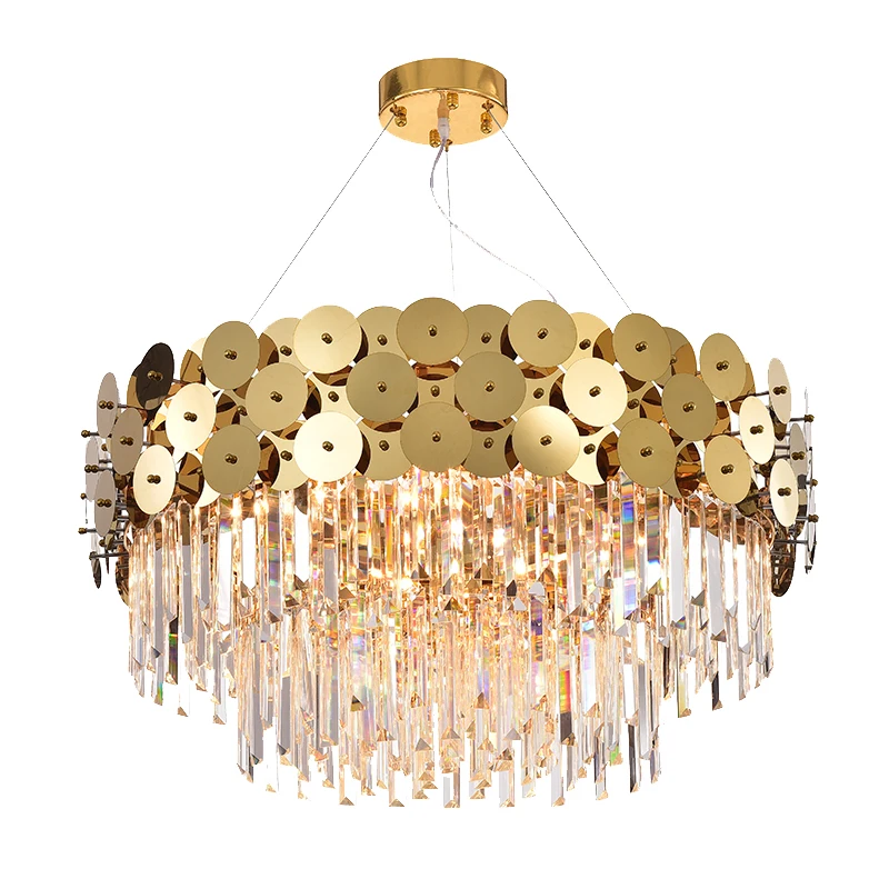 E14 LED Modern Stainless Steel Crystal Gold Lustre LED Hanging Lamps Chandelier Lighting Suspension Luminaire Lampen For Foyer
E14 LED Modern Stainless Steel Crystal Gold Lustre LED Hanging Lamps Chandelier Lighting Suspension Luminaire Lampen For Foyer