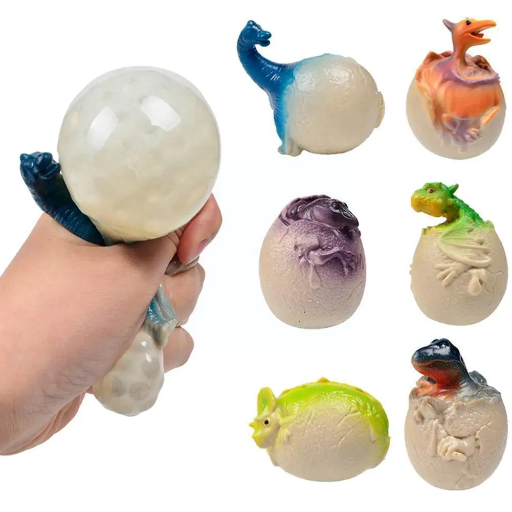 

Sensory Fidget Popping Out Trick Toy Release Stress Ball Anti-anxiety Squeeze Ball Toy Dinosaur Eggs Squeeze Ball For Adult G8J1