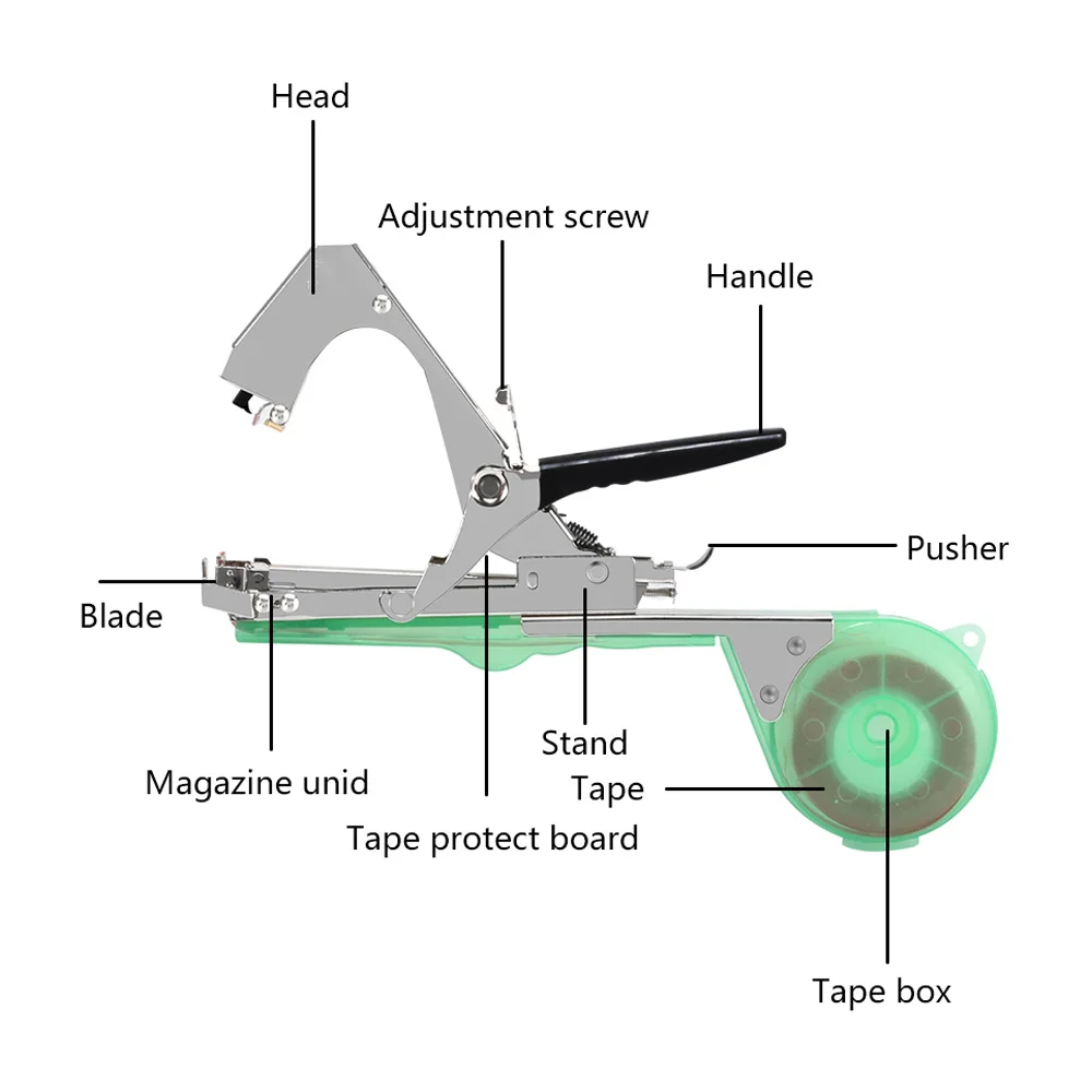 Plant Tape Tool Branch Hand Tying Binding Machine for Plants Vegetable Grape Tomato Cucumber Garden Strapping Tools