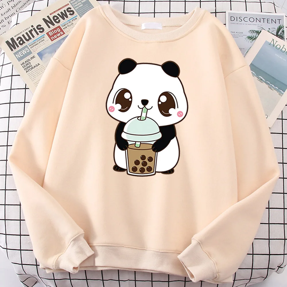 Womens Sweatshirts Cute Panda Drinking Milk Tea Printed Hoody Women Casual Plus Size Clothes Harajuku Kawaii Animal Females Tops
Womens Sweatshirts Cute Panda Drinking Milk Tea Printed Hoody Women Casual Plus Size Clothes Harajuku Kawaii Animal Females Tops