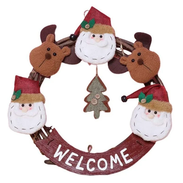 Christmas Front Door Wreath Xmas Door Wreath Sign Santa Doll Wreath Party Wreath Garland Decoration
Christmas Front Door Wreath Xmas Door Wreath Sign Santa Doll Wreath Party Wreath Garland Decoration