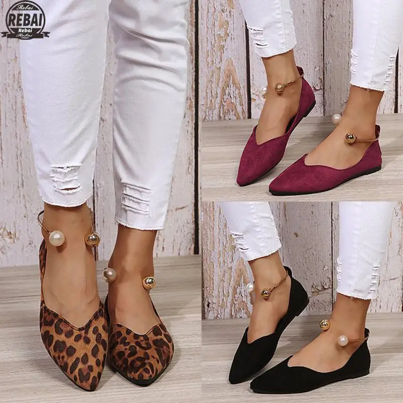 Women Shoes Pointed Toe Autumn Flats Office Pearls Slip On Female Fashion Footwear Leopard Flock Woman New Platform Shoes Women
Women Shoes Pointed Toe Autumn Flats Office Pearls Slip On Female Fashion Footwear Leopard Flock Woman New Platform Shoes Women