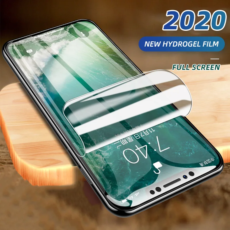 2020 Новый гидрогель пленка для экрана iPhone 5 5S SE 7 8 Plus 6 plus 12: Защитная X XS XR Max 11 Pro