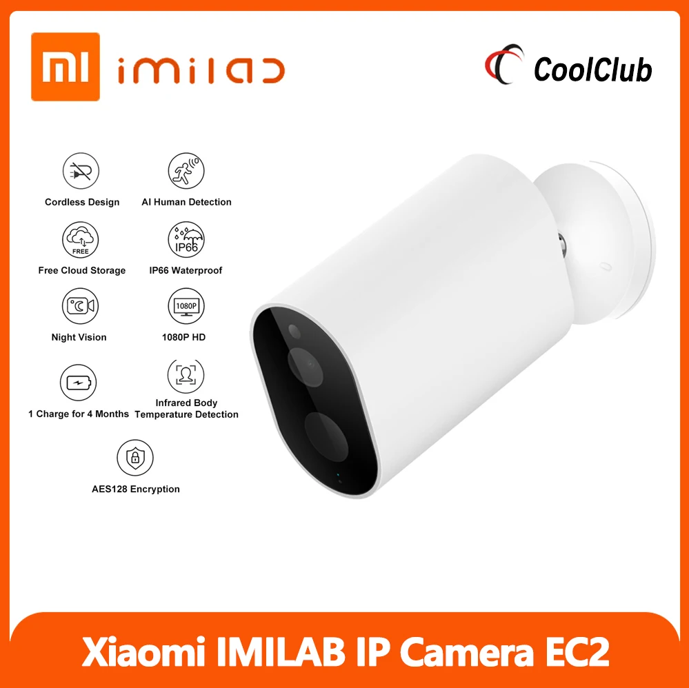 Камера Наружного видеонаблюдения Xiaomi IMILAB EC2, инфракрасная камера с ночным видением IP66, Wi-Fi, IP, питание от аккумулятора
Камера Наружного видеонаблюдения Xiaomi IMILAB EC2, инфракрасная камера с ночным видением IP66, Wi-Fi, IP, питание от аккумулятора