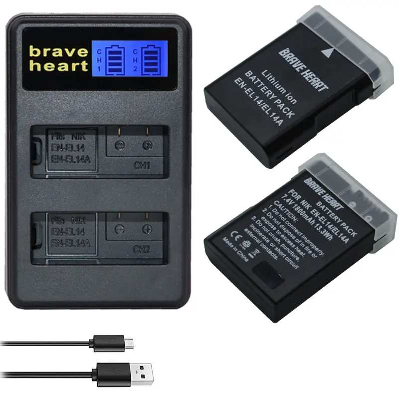 1800mAh EL 14 ENEL 14 EN-EL14A EN-EL14 EN EL14 EL14A EL14+ Battery pack For Nikon D5200 D3100 D3200 D5100 P7000 P7100
1800mAh EL 14 ENEL 14 EN-EL14A EN-EL14 EN EL14 EL14A EL14+ Battery pack For Nikon D5200 D3100 D3200 D5100 P7000 P7100