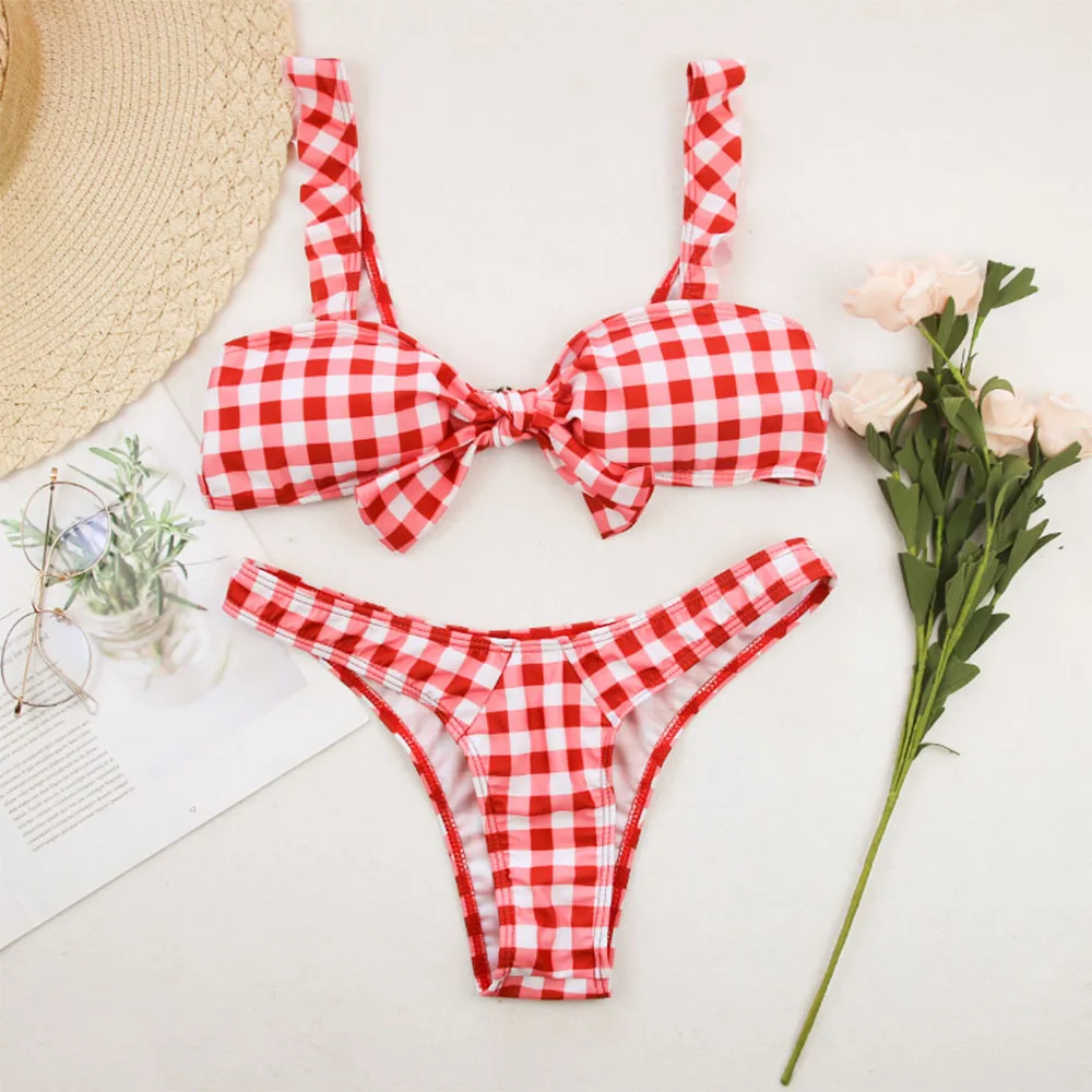 2020 Women Pink Plaid Swimsuits Sexy Swimming Suit Push Up Bikini Red Girl Separate Swimwear Female Brazilian Bathing Suits
2020 Women Pink Plaid Swimsuits Sexy Swimming Suit Push Up Bikini Red Girl Separate Swimwear Female Brazilian Bathing Suits