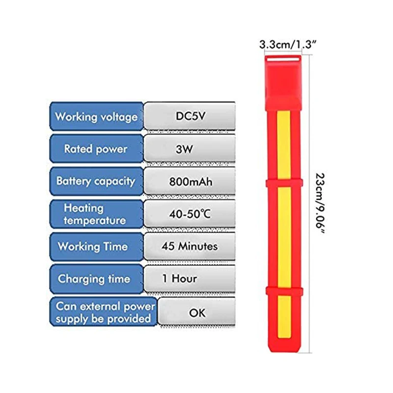 Heating Wristband Self-heating Wristband Self-heating Wrist Pads Belt Portable Winter Hand Warmer Smart USB Charging Cable
Heating Wristband Self-heating Wristband Self-heating Wrist Pads Belt Portable Winter Hand Warmer Smart USB Charging Cable