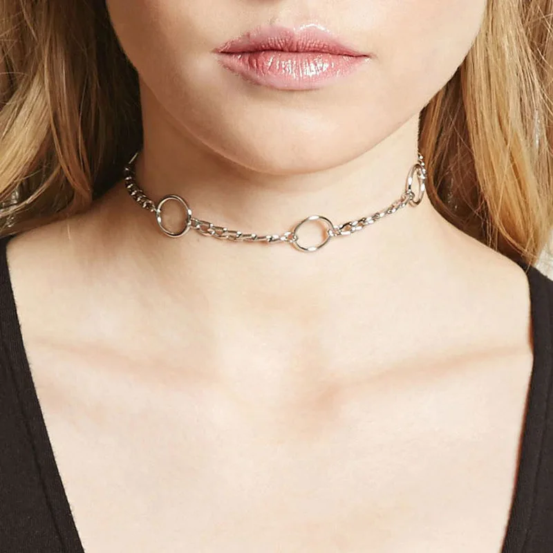 Fashion Geometric Round Circle Chain Necklace Women Gold Silver Hoop Clavicle Choker Necklace Jewelry
Fashion Geometric Round Circle Chain Necklace Women Gold Silver Hoop Clavicle Choker Necklace Jewelry