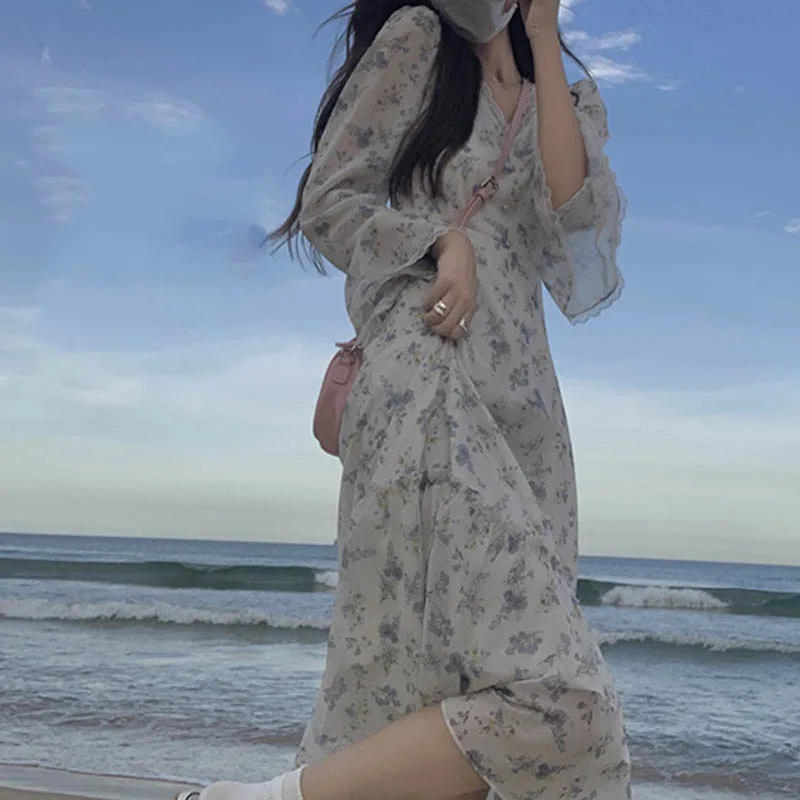 Elegant Floral Sundresses Women Long Sleeve Vintage Korea Chi Party Midi Dress Ladies Chiffon Beach One Piece Dress 2021 Autumn
Elegant Floral Sundresses Women Long Sleeve Vintage Korea Chi Party Midi Dress Ladies Chiffon Beach One Piece Dress 2021 Autumn