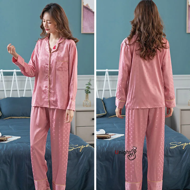 Summer Women Silk Satin Pajamas Sleepwear HomeWear Home Clothing Sleep Lounge Pyjama Pijamas Pj Home Suit M~5XL
Summer Women Silk Satin Pajamas Sleepwear HomeWear Home Clothing Sleep Lounge Pyjama Pijamas Pj Home Suit M~5XL