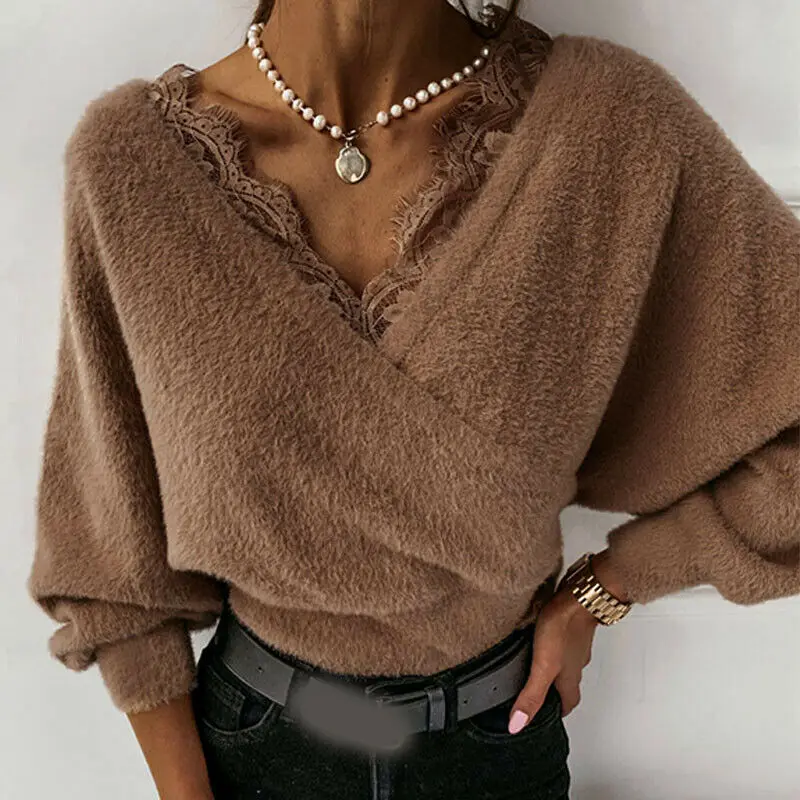 Womens Loose Lace Long Sleeve Tees Knit Pullover Tunic Fashion Soft T-Shirt Tops
Womens Loose Lace Long Sleeve Tees Knit Pullover Tunic Fashion Soft T-Shirt Tops