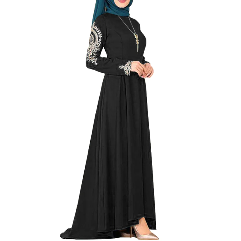 Women Muslim Abayas Long Sleeve Maxi Dress Party Evening Embroidery Swing Dresses Abayas Muslim Dress
Women Muslim Abayas Long Sleeve Maxi Dress Party Evening Embroidery Swing Dresses Abayas Muslim Dress