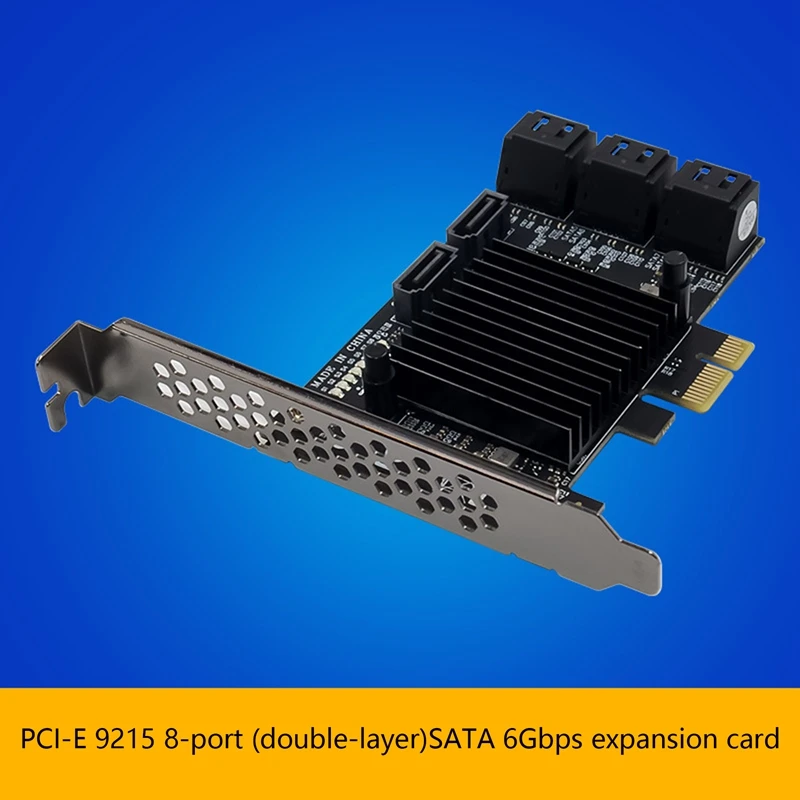 PCI-E to SATA 3.0 Expansion Card PCI-E X1 9215 to 8-Port SATA 3.0 6Gb/S Riser Card Hard Disk Adapter
PCI-E to SATA 3.0 Expansion Card PCI-E X1 9215 to 8-Port SATA 3.0 6Gb/S Riser Card Hard Disk Adapter