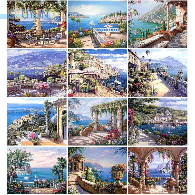 SDOYUNO 60X75cm DIY Picture By Number Seascape Frameless Oil Painting By Numbers On Canvas Harbor Digital Hand Painting Gift
SDOYUNO 60X75cm DIY Picture By Number Seascape Frameless Oil Painting By Numbers On Canvas Harbor Digital Hand Painting Gift