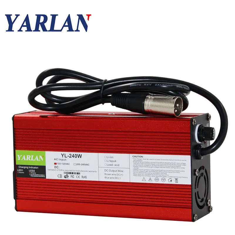 54 6 V 3A Li-Ion Батарея Зарядное устройство для 13S 48V Lipo/LiMn2O4/LiCoO2 пакет Быстрая зарядка