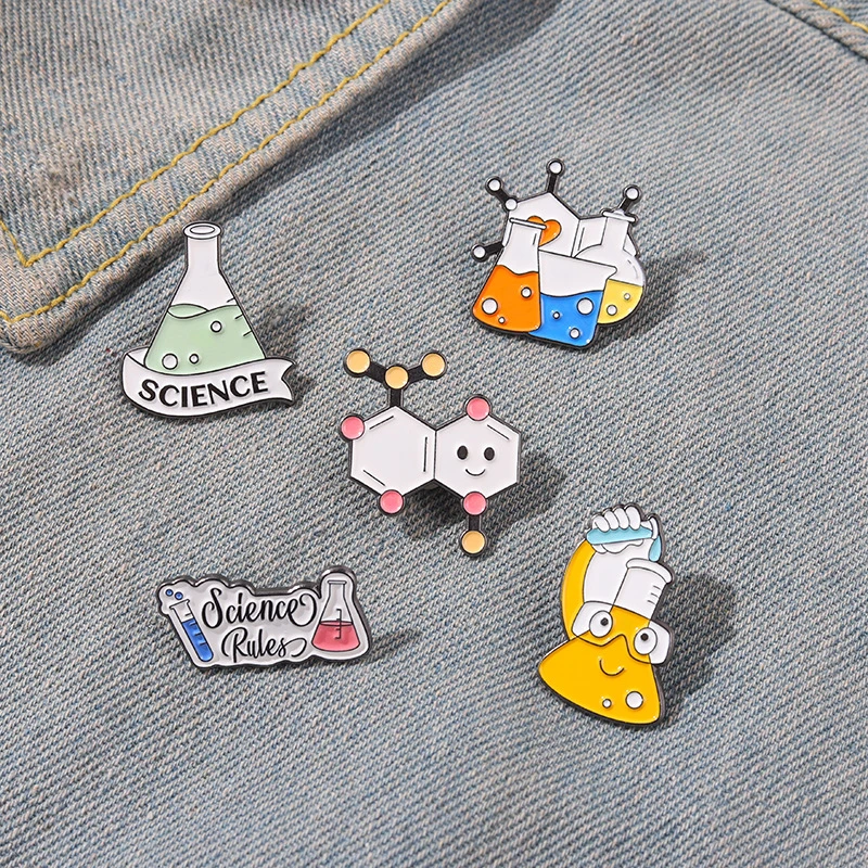 Chemistry Series Enamel Pins Cartoon Test Tube Cup Brooch Lapel Pins Clothes Badge Bag Jewelry Gifts For Math Lover Wholesale
Chemistry Series Enamel Pins Cartoon Test Tube Cup Brooch Lapel Pins Clothes Badge Bag Jewelry Gifts For Math Lover Wholesale