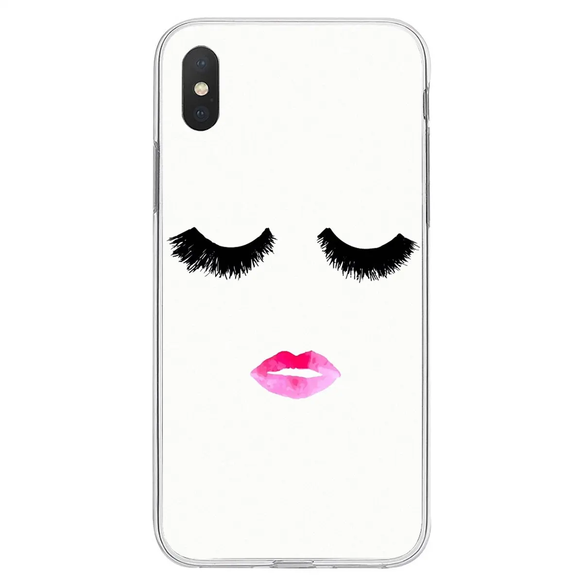 Силиконовый чехол для телефона с рисунком ресниц макияж девочек Samsung Galaxy A10 A30 A40 A50