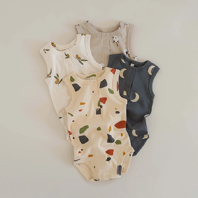 Baby Girls Romper for Newborns Unisex Sleeveless Print One-pieces Jumpsuit Summer New Infant Boys Cotton Soft Clothes Outfits
Baby Girls Romper for Newborns Unisex Sleeveless Print One-pieces Jumpsuit Summer New Infant Boys Cotton Soft Clothes Outfits