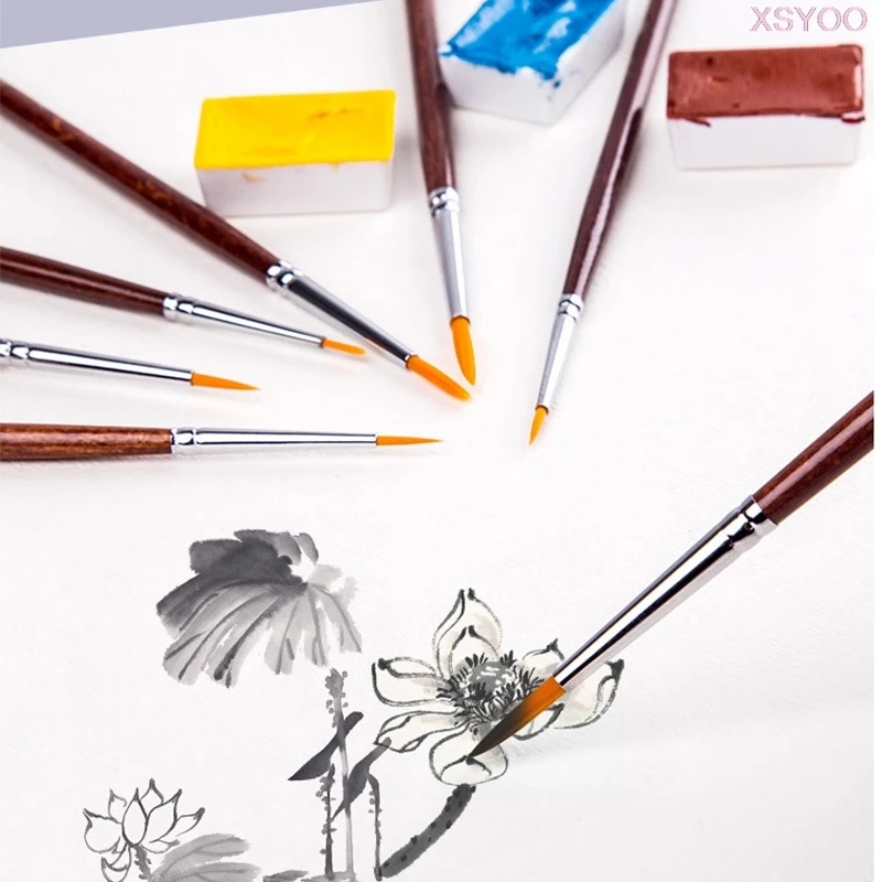 Professional 7pcs Line Drawing Pen Hand Detail Paint Brushes nylon Hair Tip Fine Detail Oil Painting Art Brushes Art Supplies
Professional 7pcs Line Drawing Pen Hand Detail Paint Brushes nylon Hair Tip Fine Detail Oil Painting Art Brushes Art Supplies