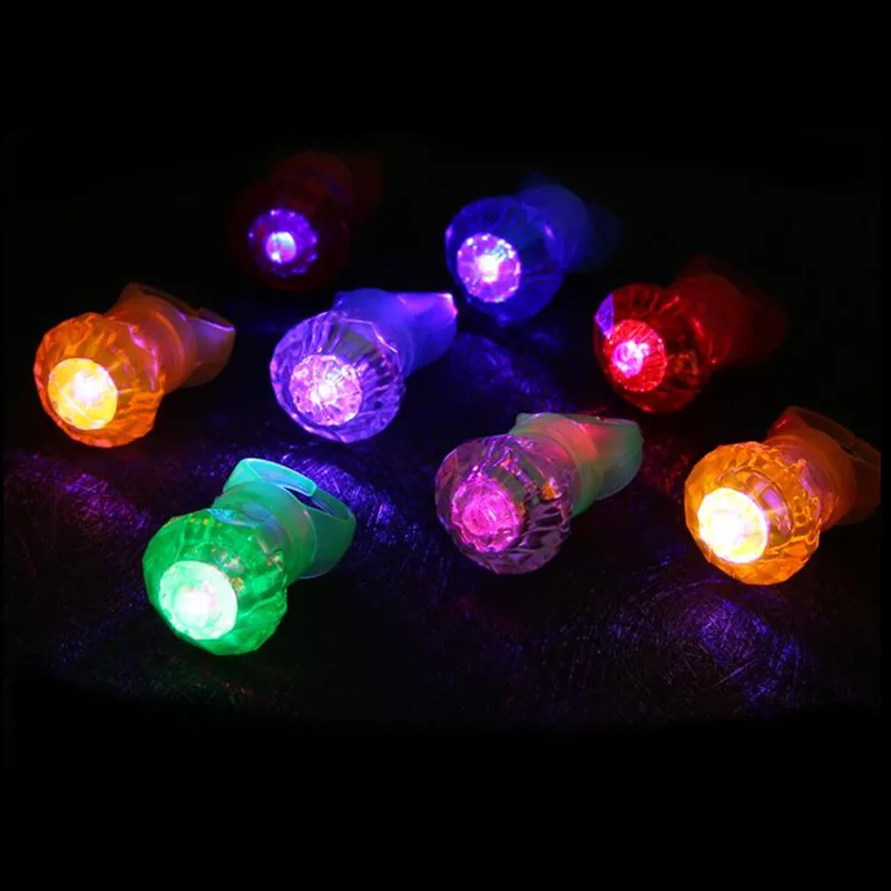 

2022 New Faux Diamond LED Flashing Ring Blinking Soft Light Up Rave Jelly Finger Rings Children Gift Toy Glow Party Supplies