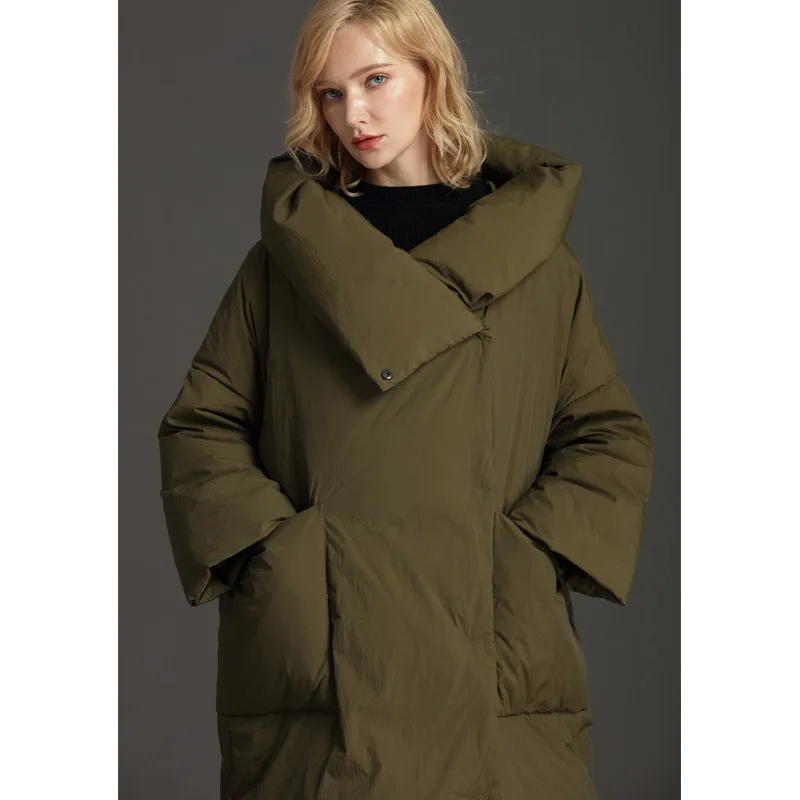 

2020 New Winter 90% Duck Down Jacket Women Dwon Jackets Long Loose Coat Female Plus Size 6XL 7XL chaqueta mujer LX2392