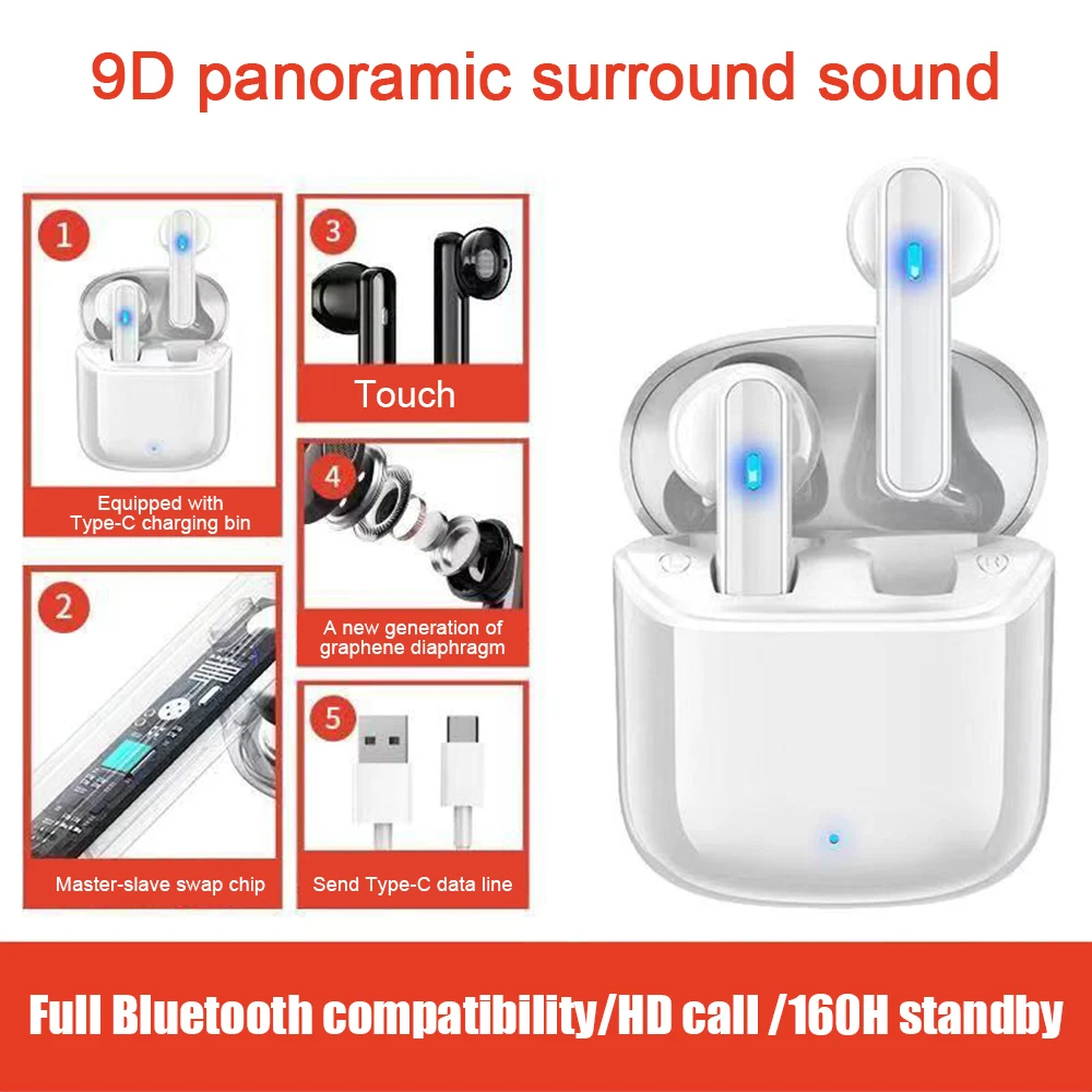Wireless Earbuds T9 Bluetooth 5.0 Digital Display Noise Reduction In Ear Headphones Waterproof Sport Smart Headsets
Wireless Earbuds T9 Bluetooth 5.0 Digital Display Noise Reduction In Ear Headphones Waterproof Sport Smart Headsets