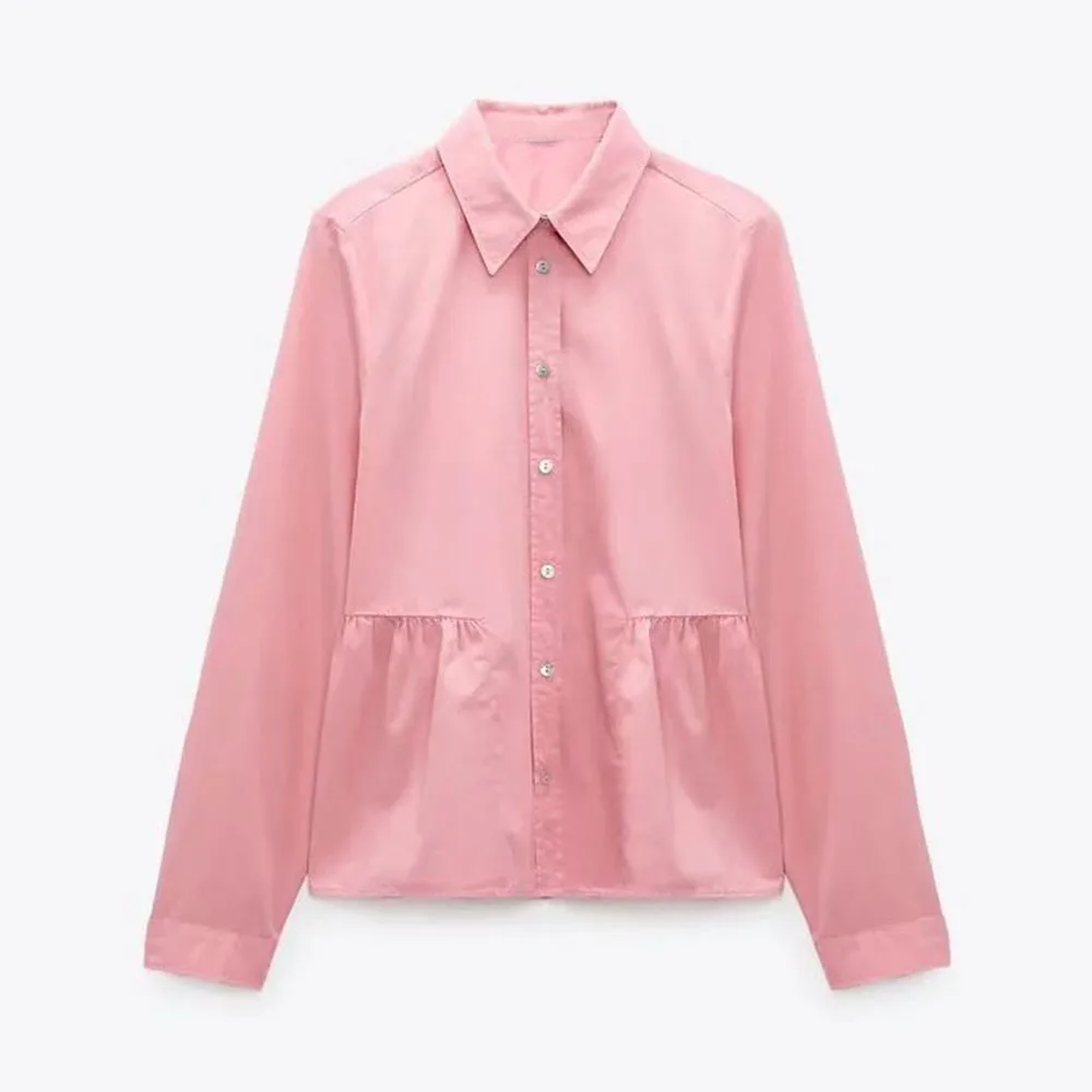 DiYiG WOMAN 2021 early autumn new sweet style women's long sleeve lapel laminated decorative pink poplin shirt
DiYiG WOMAN 2021 early autumn new sweet style women's long sleeve lapel laminated decorative pink poplin shirt