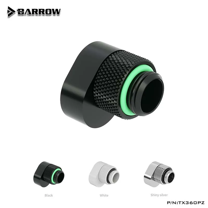 Barrow TX360PZ,360 degrees rotary offset fitting,G1/4 6mm male to female extender fitting for water cooler PC
Barrow TX360PZ,360 degrees rotary offset fitting,G1/4 6mm male to female extender fitting for water cooler PC