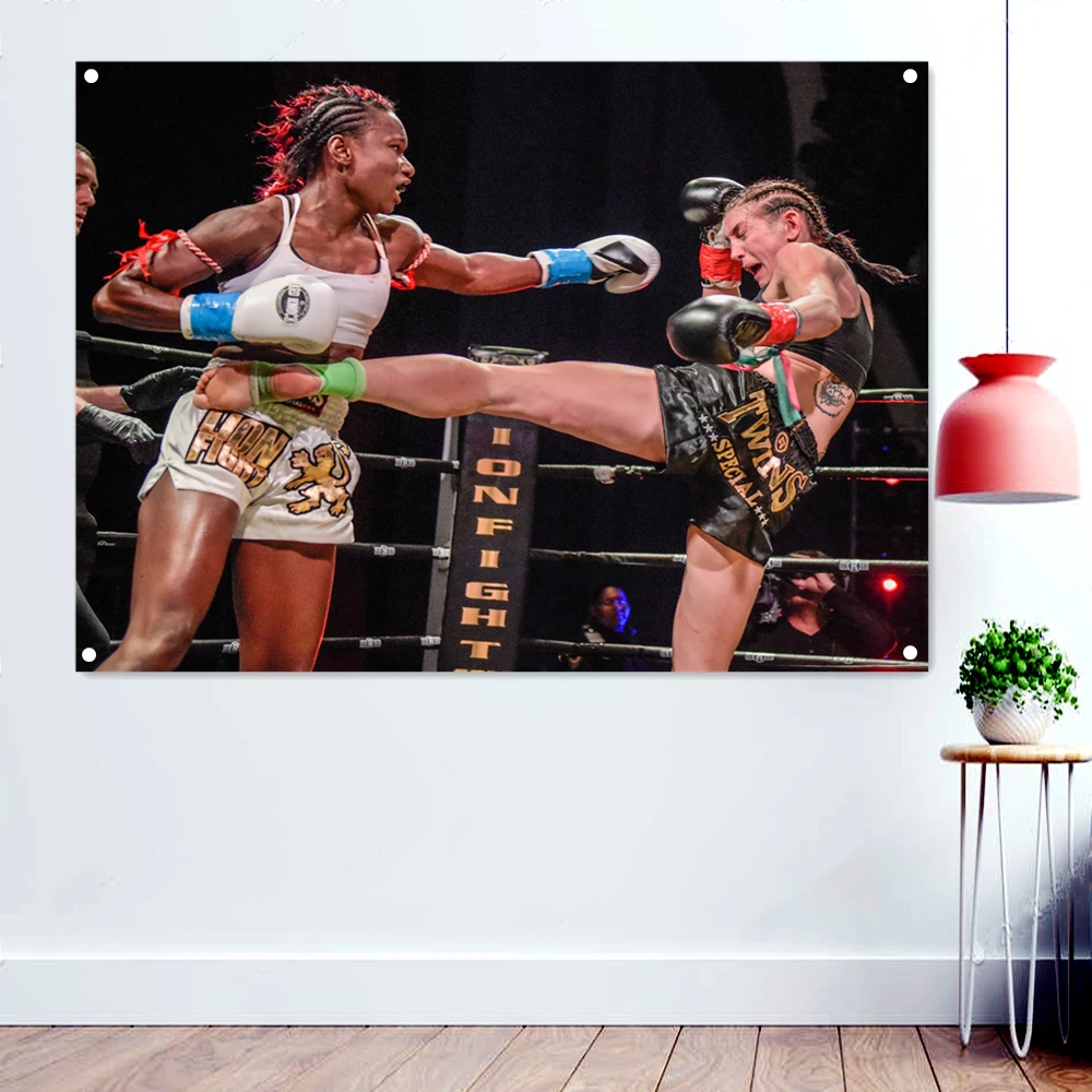 Two Female Boxers Fighting Wallpaper Wall Art Gym Home Decor Fight Sports Banner Flag Tapestry Workout Poster Canvas Painting
Two Female Boxers Fighting Wallpaper Wall Art Gym Home Decor Fight Sports Banner Flag Tapestry Workout Poster Canvas Painting