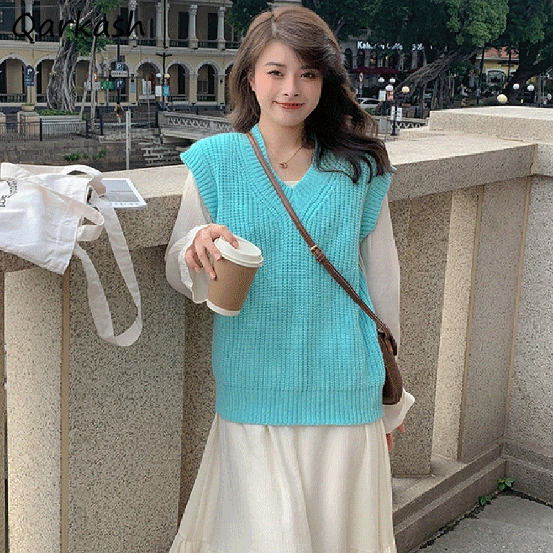 Свитер, жилет, женская одежда, эстетические жилеты, Универсальный простой новый милый вязаный жилет без рукавов, модная классическая одежда...
Свитер, жилет, женская одежда, эстетические жилеты, Универсальный простой новый милый вязаный жилет без рукавов, модная классическая одежда...