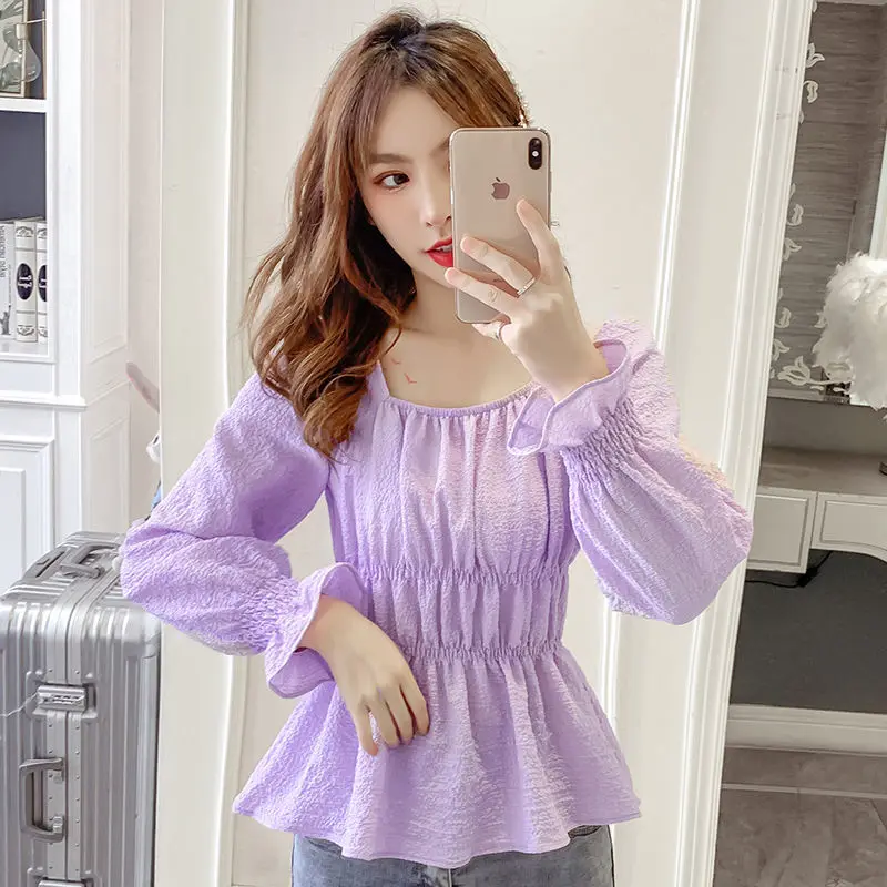 Women Blouse Women's 2021 Autumn Square Collar Chiffon Long-Sleeved Shirt Blusas Mujer De Moda
Women Blouse Women's 2021 Autumn Square Collar Chiffon Long-Sleeved Shirt Blusas Mujer De Moda