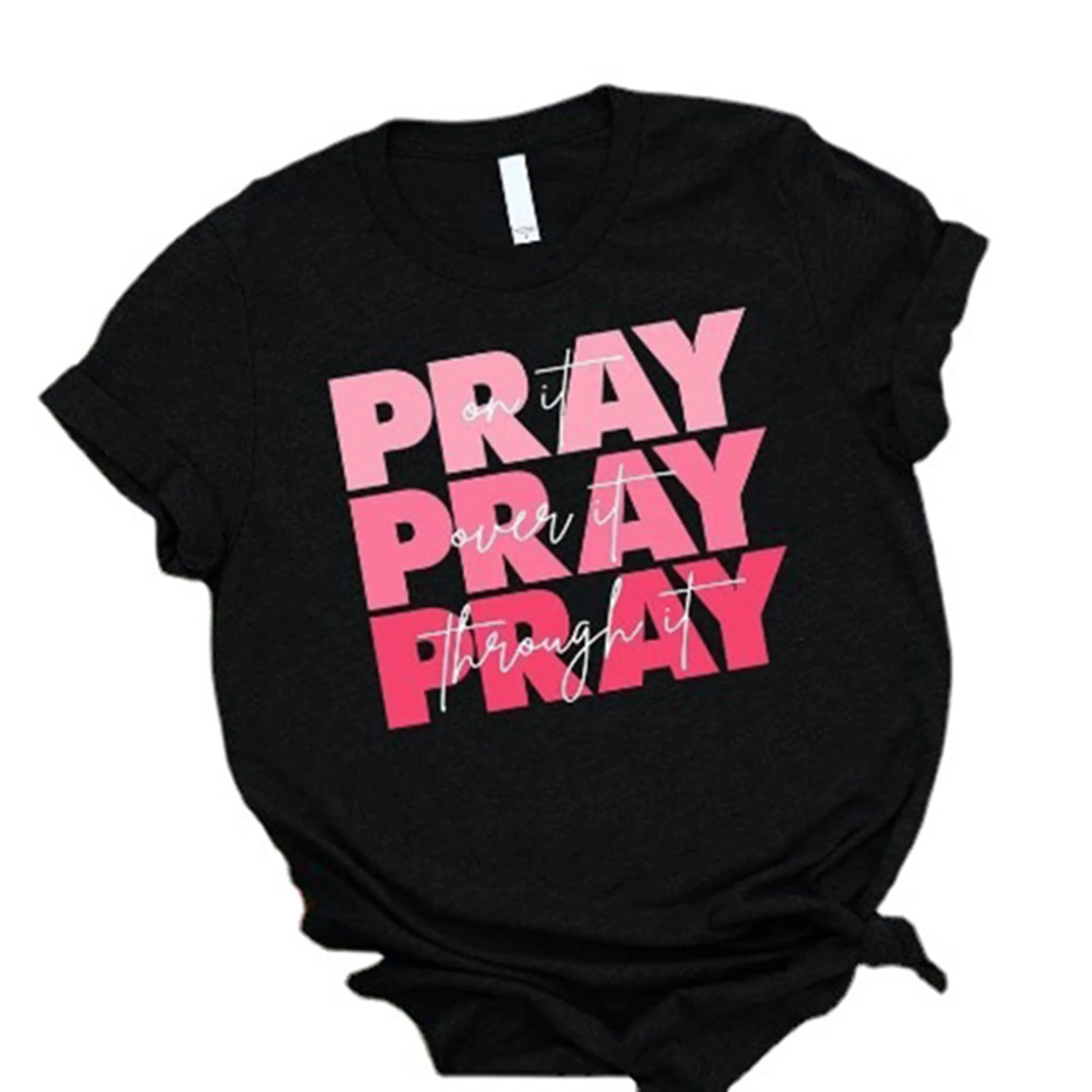 Pray On It Pray Over It Pray Through It T-Shirt Tee Gray Top Shirts for Women Letter Print Woman Clothes Sweatshirt 2021 New Top
Pray On It Pray Over It Pray Through It T-Shirt Tee Gray Top Shirts for Women Letter Print Woman Clothes Sweatshirt 2021 New Top